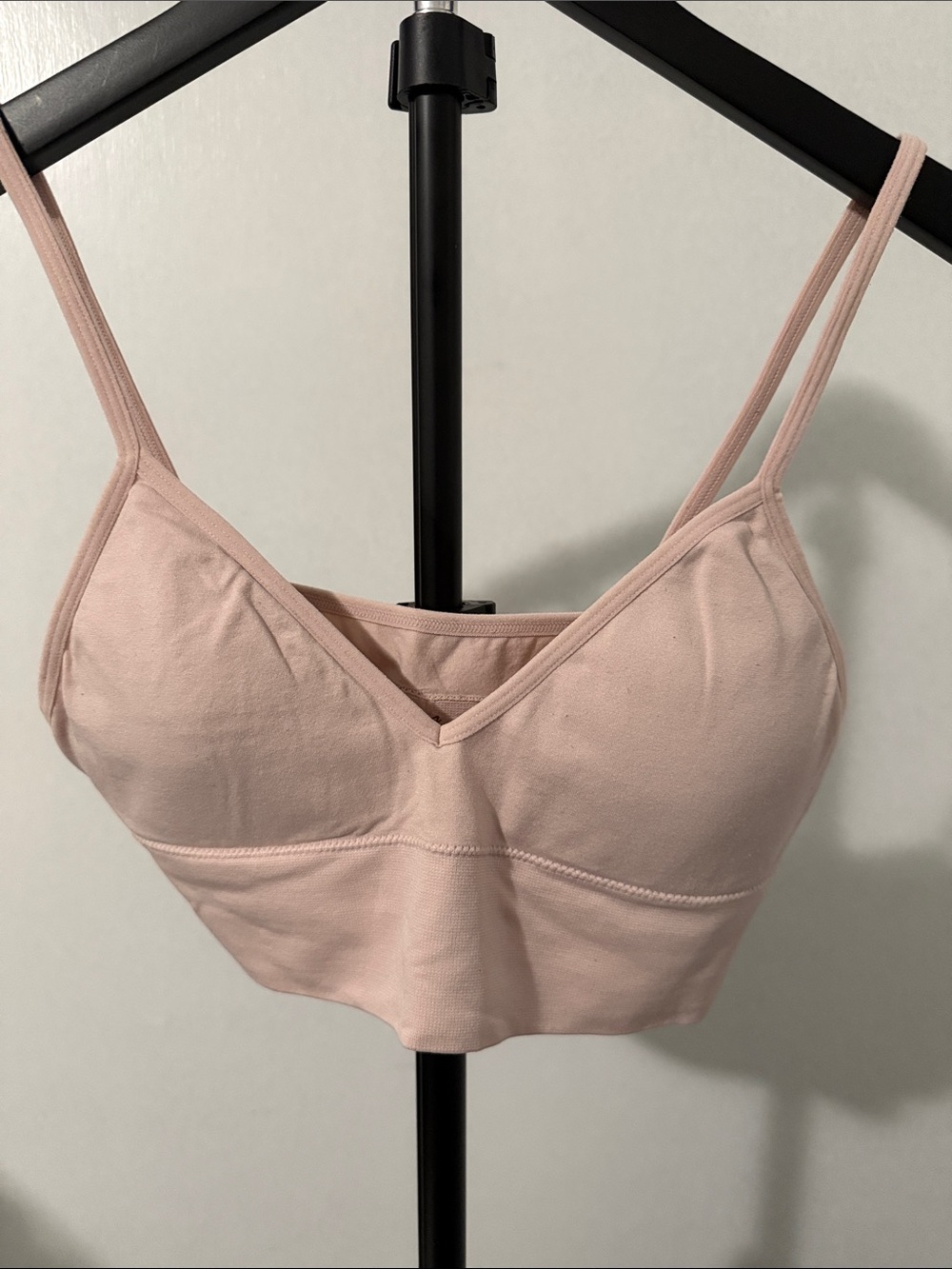 Light Blush Padded Bralette with Adjustable Straps